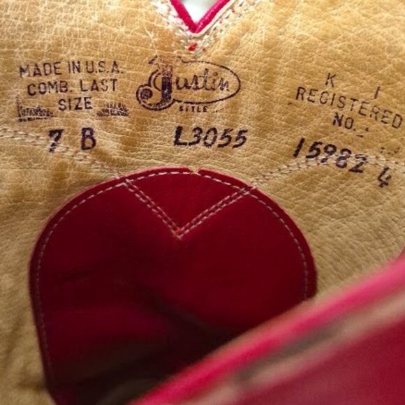 Red Leather Women's Boots - Picture 2 of 13